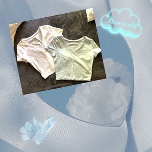 Wild Fable Baby Blue and White Shirt Set